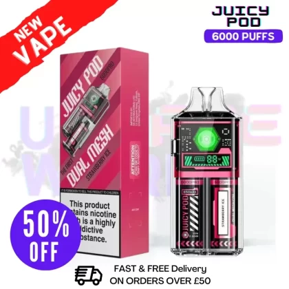Juicy Pod 6000 Pro Strawberry Ice Bar – £6.99