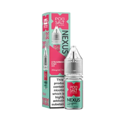 Pod Salt Nexus Strawberry Kiwi Ice Nic Salt E-Liquid - Nicotine Strength#20mg>10mg>5mg (94083D)