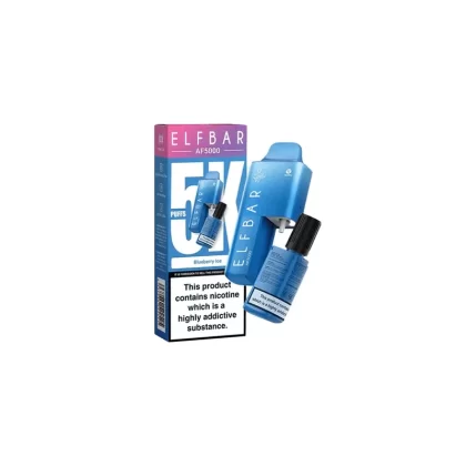 ELF BAR AF5000 Prefilled Vape Kit (Pack of 5) - Select your flavour#Apple pear>Banana ice>Berry lemonade>Berry medley>Blueberry cherry cranberry>Blueberry fusion>Blueberry ice>Watermelon ice