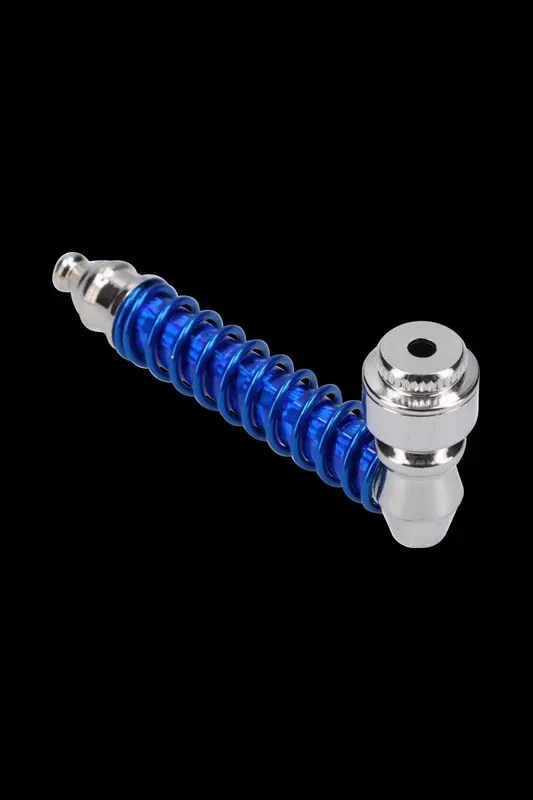 Metal Hand Pipe with Colored Spiral Body