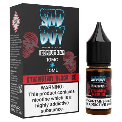 Sadboy Strawberry Blood Ice Nic Salt Vape Juice - 10 Pack - 10mg