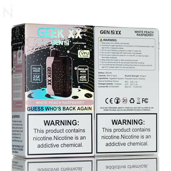 Geek XX Gen 2 40K Puffs Disposable Vape - Sour Apple Ice - Image 3