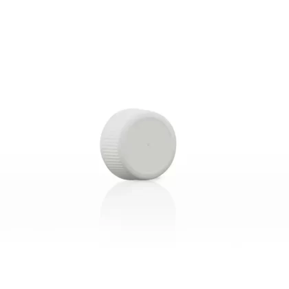 Plastic Cap | Ribbed w/ Foam Liner | 20mm – White – 240 Count