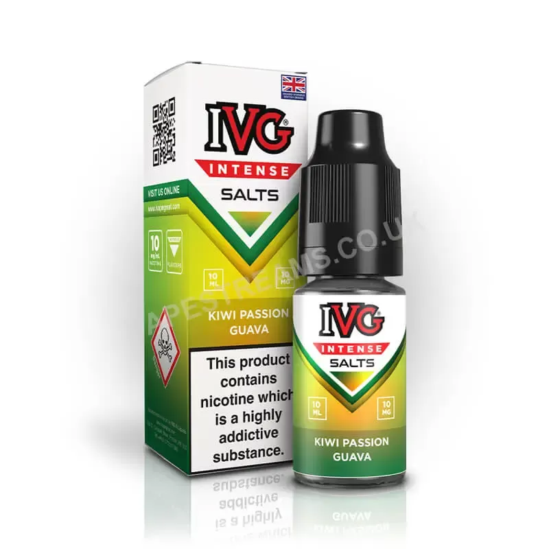 IVG Intense Kiwi Passion Guava Nic Salt E-Liquid - Vapestreams Co