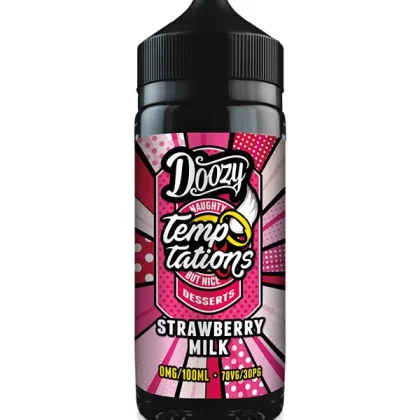 Strawberry Milk Temptations Doozy Vape Co E Liquid 120ml - 0mg