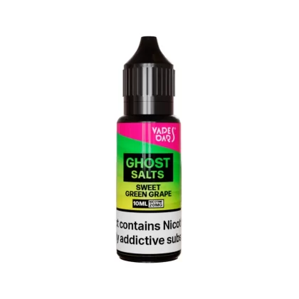 Vapes Bars Ghost Salts Sweet Green Grape Nic Salt - 10 Pack - 20mg