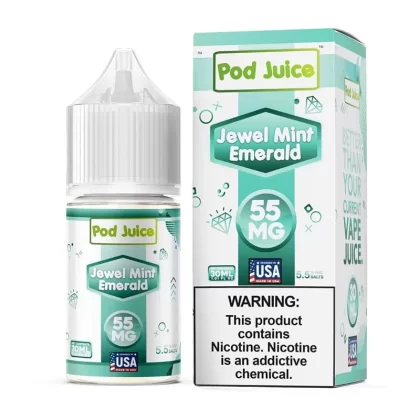 Pod Juice Jewel Mint Emerald TFN Salt Vape Juice 30ml - Eightvape