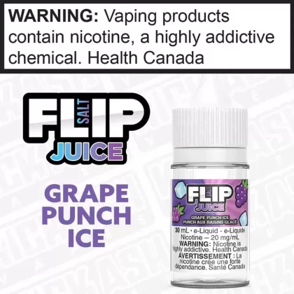 Grape Punch Ice by Flip Juice Salt - Strength#20mg/mL 30mL -PROV & FED STAMP>12 mg/mL 30mL -ON & FED