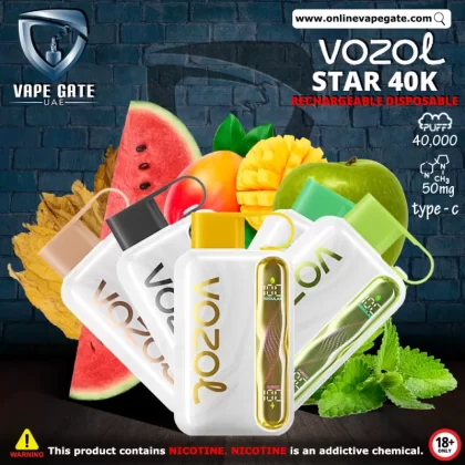 Vozol Star 40K Rechargeable Disposable Vape (40,000 Puffs) - Strawmelon Peach / 50 mg