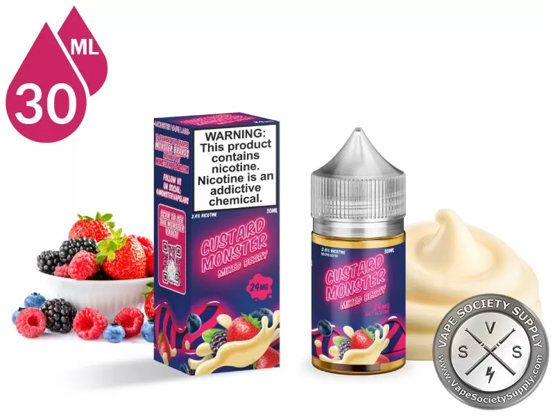 Mixed Berry Custard Monster Salt 30ml