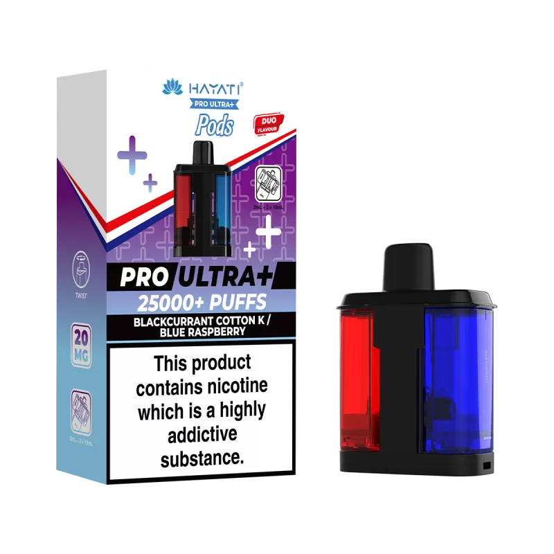 Blackcurrant Cotton K / Blue Raspberry Hayati Pro Ultra Plus Refill Pack - Vapeshop Co