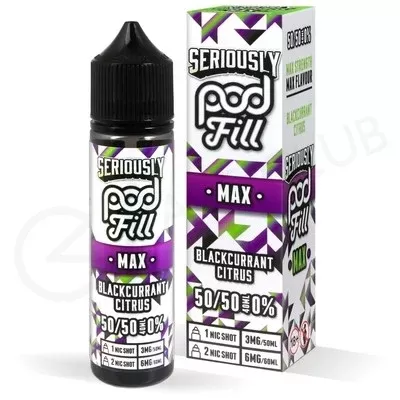 Blackcurrant Citrus Shortfill E-Liquid by Seriously Pod Fill Max 40ml - Ecigpremium