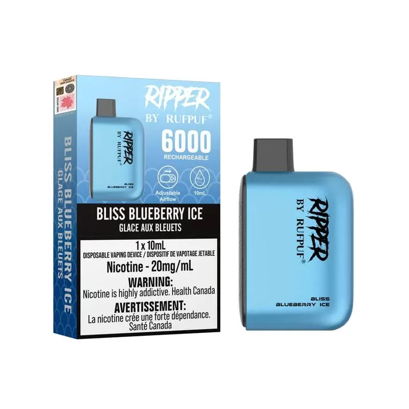 RUFPUF Ripper 6000 Disposable – Bliss Blueberry Ice