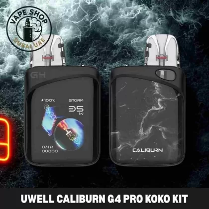 Uwell Caliburn G4 Pro Koko Kit 2000mAh 35W Buy in Dubai - Coral Pink, Cosmic Gray