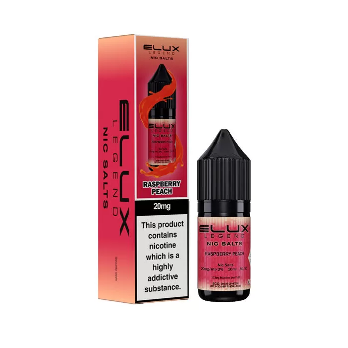 Raspberry Peach 10ml Nic Salt by Elux Legend - 10 mg - Medium Strength