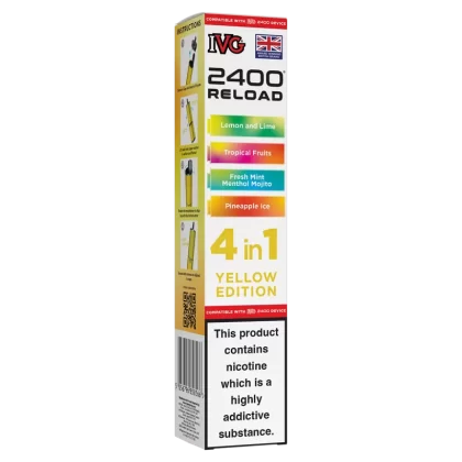 Yellow Edition IVG 2400 Refill Pods - 20mg - Vape Product