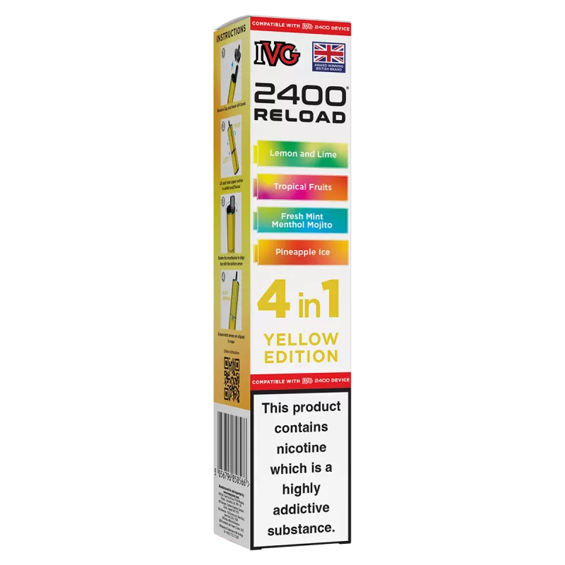 Yellow Edition IVG 2400 Refill Pods - 20mg - Vape Product