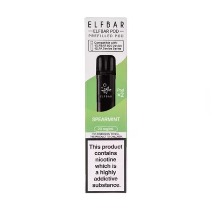 Spearmint Elf Bar 600 Prefilled Pods - Ecigdepot
