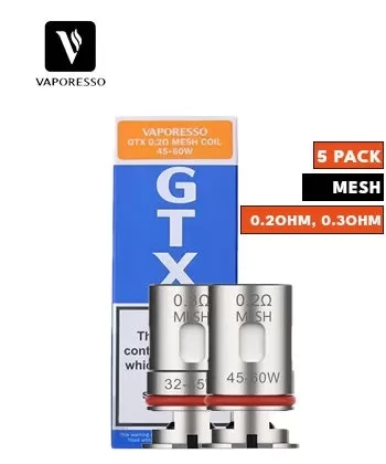 Vaporesso GTX Replacement Coils - 0.30 ohm, 0.20 ohm