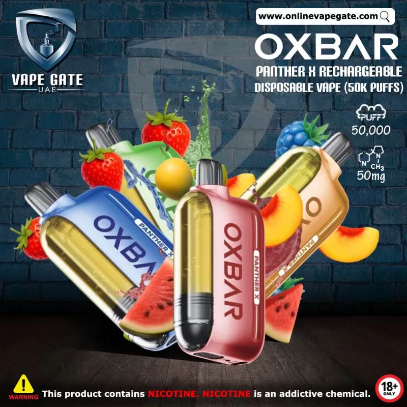 Oxbar Panther X Rechargeable Disposable Vape (50K Puffs) - Blueberry Strawberry Dragonfruit / 50 mg