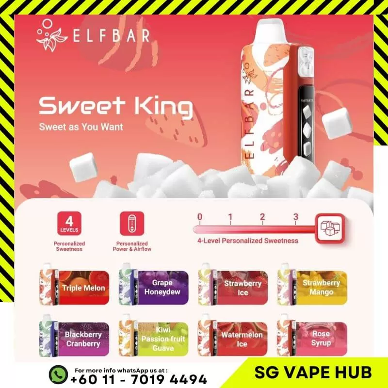 ELFBAR SWEET KING 30,000 Puffs - Strawberry Ice - Image 2