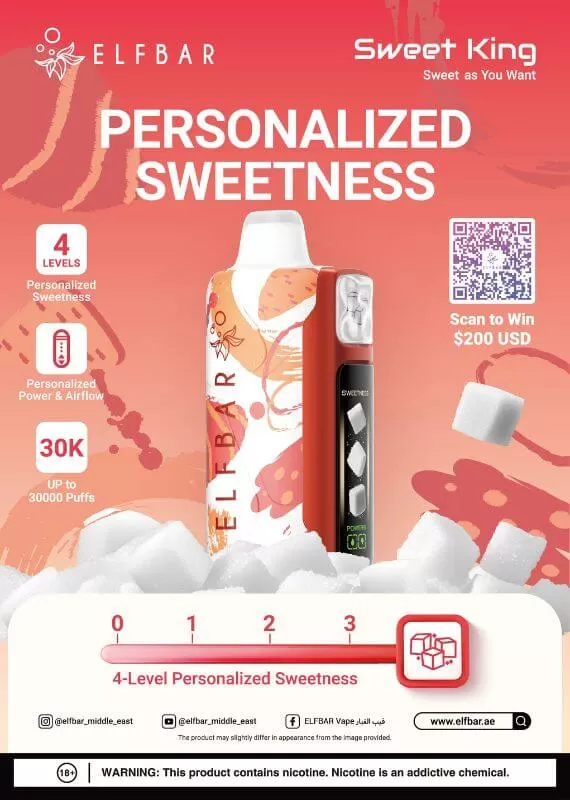 ELFBAR SWEET KING 30,000 Puffs - Strawberry Ice - Image 3