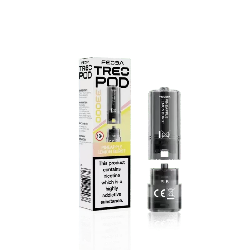 Feoba Treo 33000 Prefilled Pod Pineapple Lemon Burst - Nicotine Strength#20mg (5D97E8)