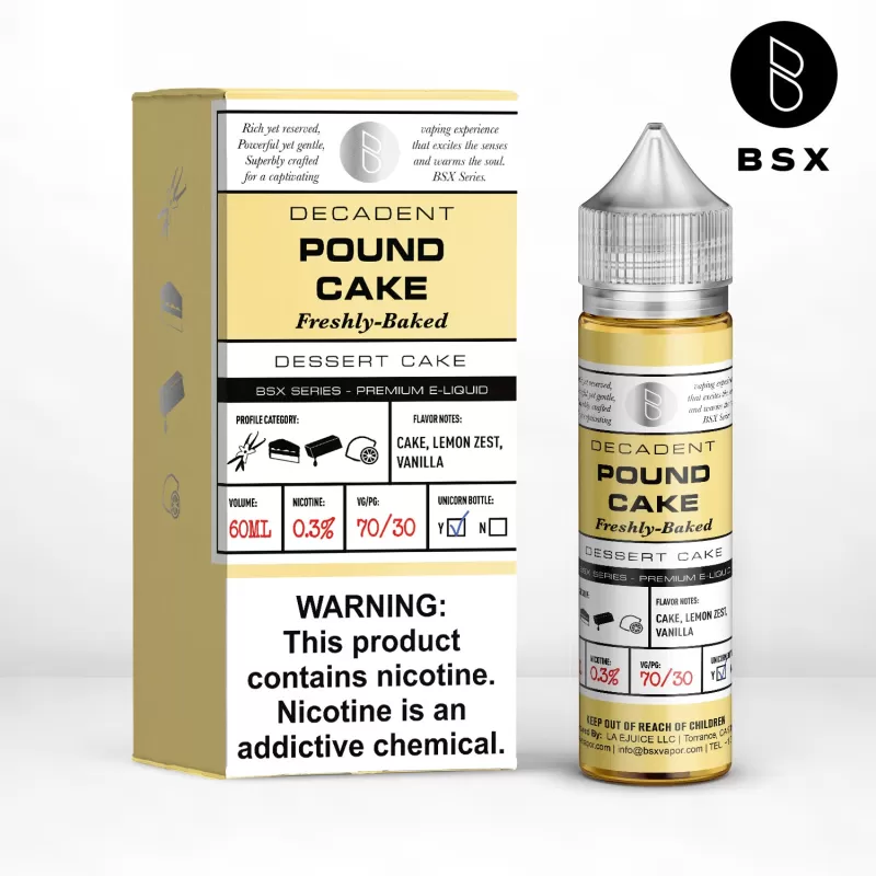 BSX Vapor BSX Series - Pound Cake - 60ML E-Liquid - 6MG