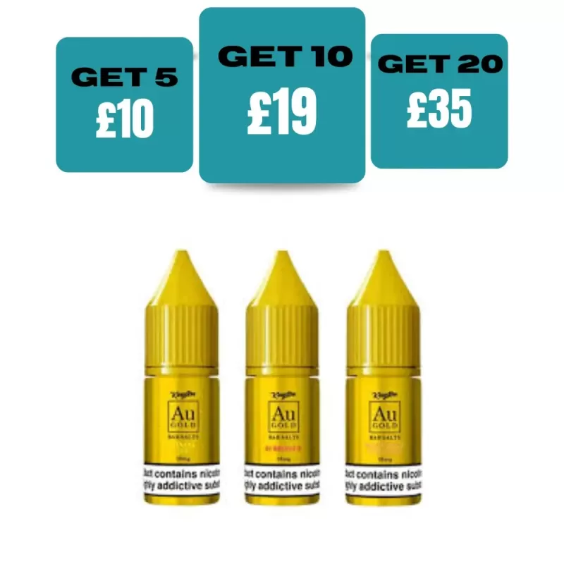 Kingston Au Gold Bar Salts 10ml E-liquids - Watermelon Lemon Mint / 10mg
