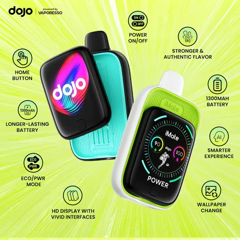 Vaporesso DOJO iMate X 20K Disposable Kit (5%, 20000 Puffs) - Baja Splash MTD, Mango Straw - Image 3