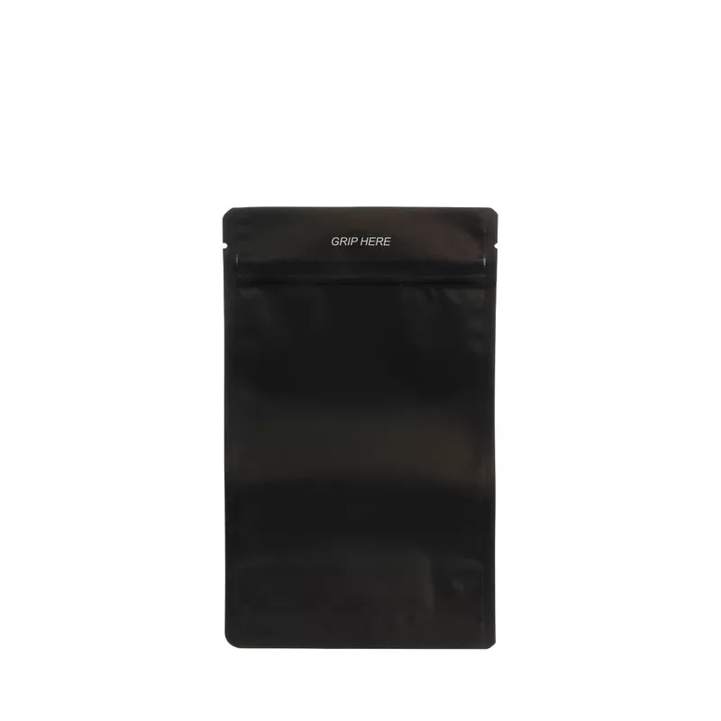 Child-Resistant | Full Matte Black Mylar Bags – Tear Notch | 5″ x 8″ – 14g – 1000 Count