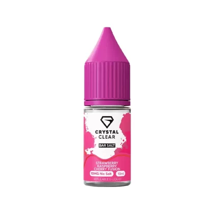 Crystal Clear Bar Salts Strawberry Raspberry Cherry Fusion Nic Salt Vape Juice - 10mg