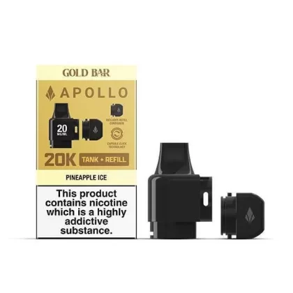 Gold Bar Apollo 20K Prefilled Tank & Refill Pod - Pineapple Watermelon Lemonade