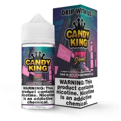 Pink Squares E-Liquid by Candy King - Size#100ml~Nicotine#3MG>6MG