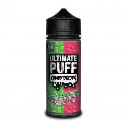 Watermelon & Cherry Candy Drops By Ultimate Puff E-Liquid 100ml Shortfill