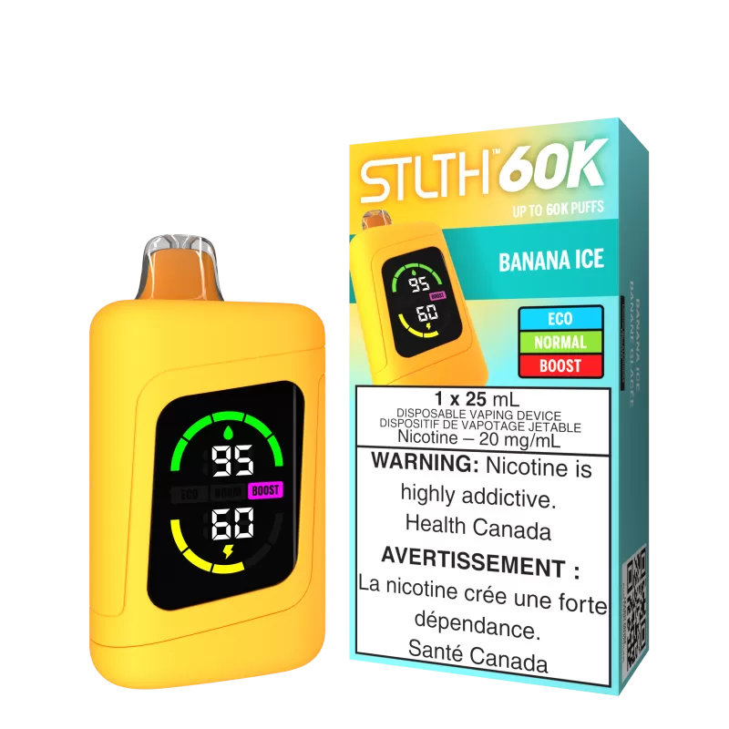 STLTH 60K - Banana Ice - 20 mg/mL (wholeseller) - Excise ON, 20 mg/mL - ON
