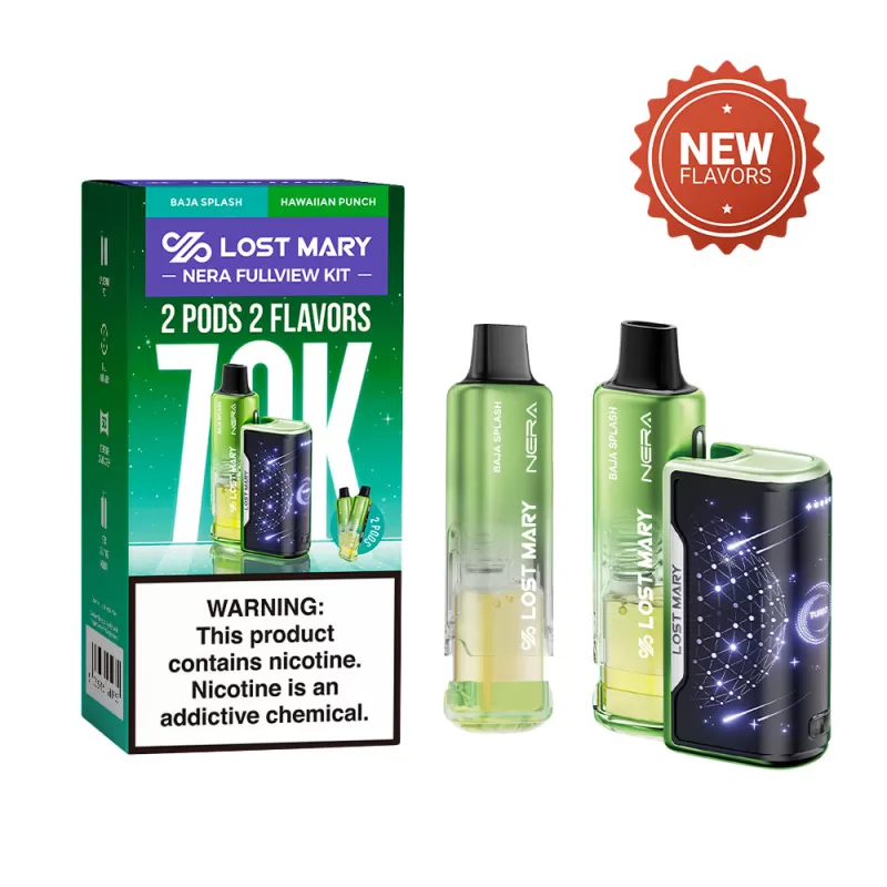 Lost Mary NERA FULLVIEW 70K Disposable KIT - 70,000 Puffs - Sour Apple Ice - Image 2