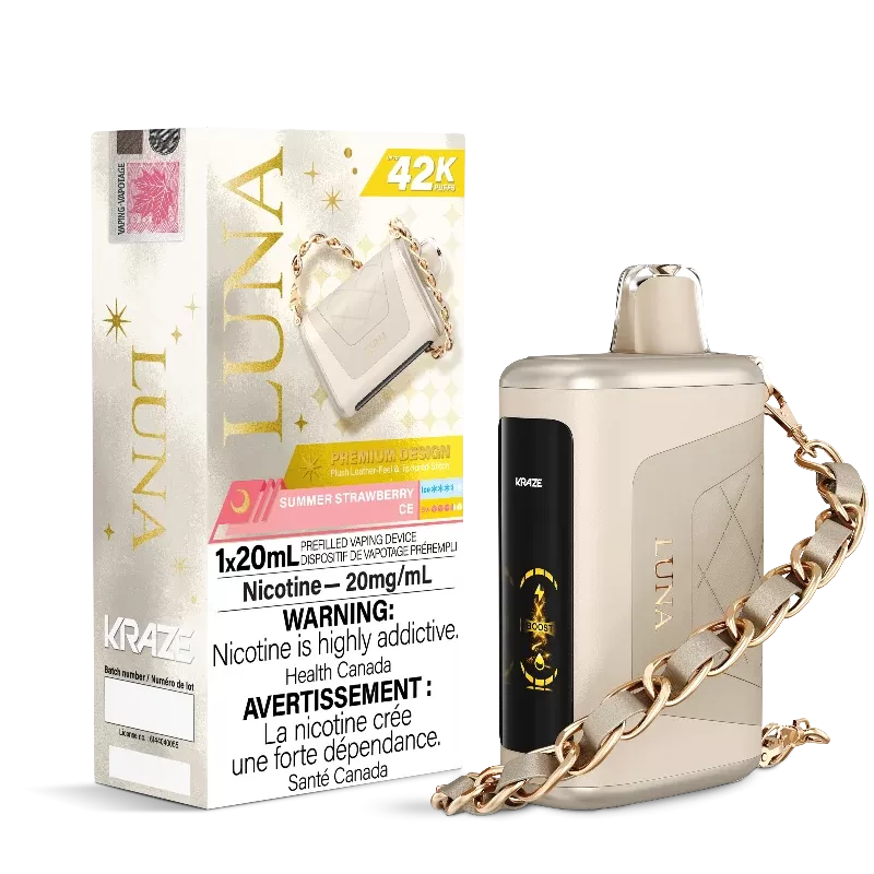 Kraze Luna 42K Summer Strawberry Pineapple and Coconut Ice Disposable Vape