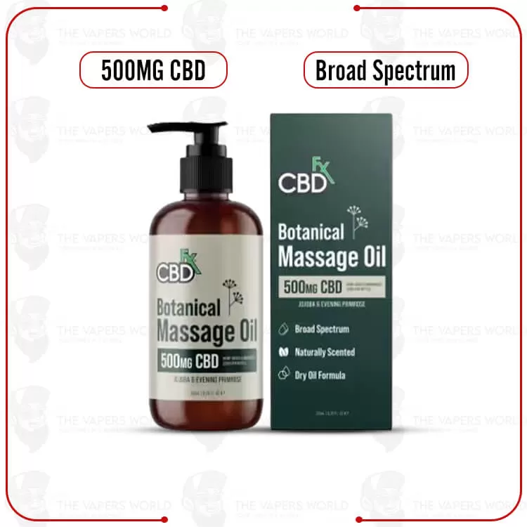 CBDFx CBD Massage Oil 500mg - Thevapersworld