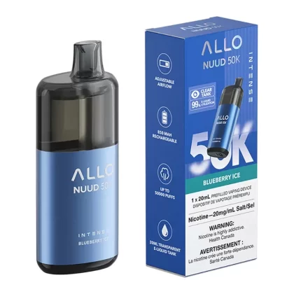 Allo Intense Nuud 50K Disposable Vape Device – Blueberry Ice 20ml