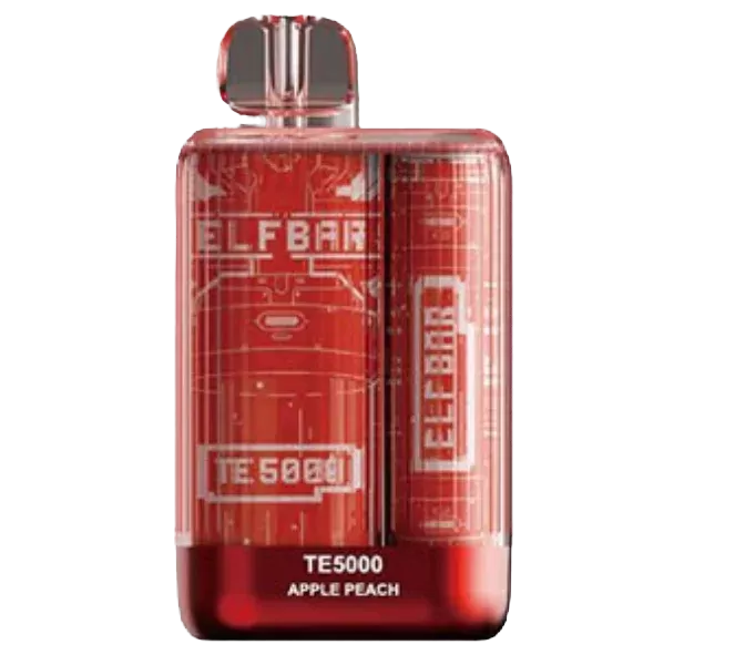 ELF Bar TE5000 Disposable Vape – Elfbar Rechargeable – Apple Peach