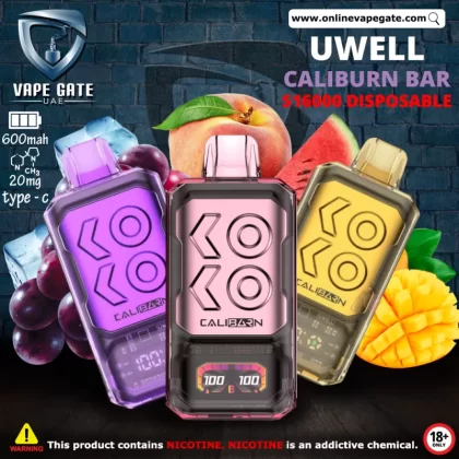 Uwell - Caliburn Bar S16000 Disposable Vape - Strawberry Kiwi / 20 mg
