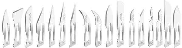 Sterile, Stainless Steel Scalpel Blades for No. 3 Handles