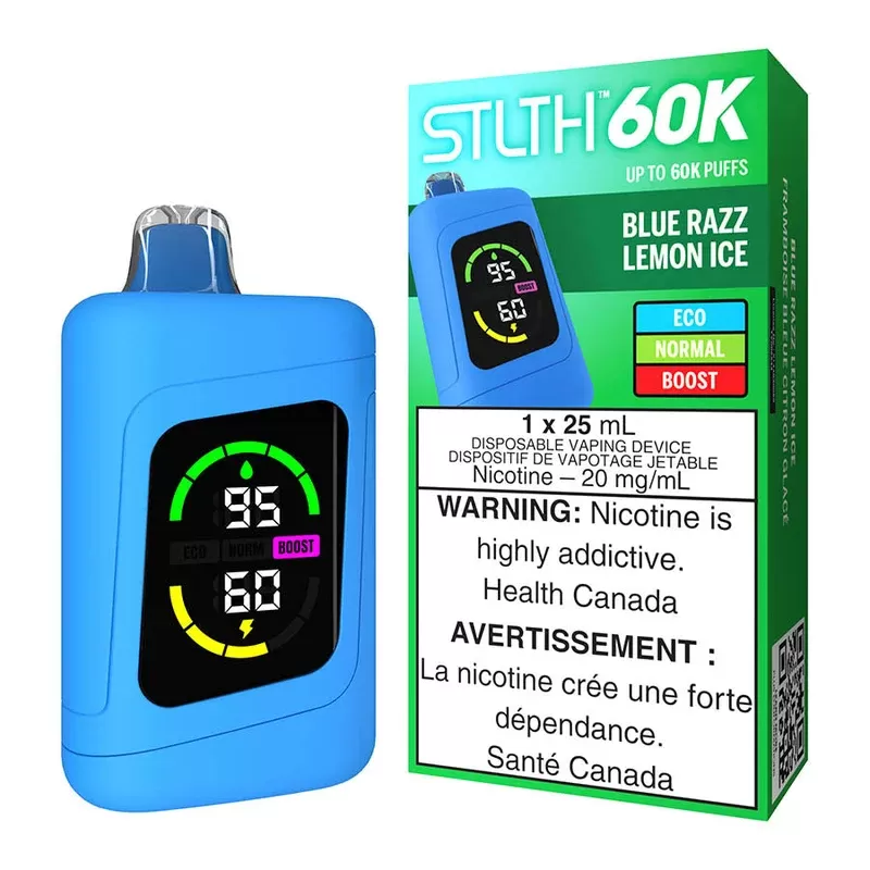 STLTH 60K Disposable Vape Device – Blue Razz Lemon Ice - 20mg/mL
