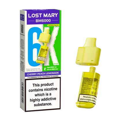 Cherry Peach Lemonade Lost Mary BM6000 Refill Pack - Ecigwizard