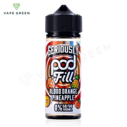 Blood Orange Pineapple Shortfill E-Liquid by Seriously Pod Fill 100ml - Eliquidsupply
