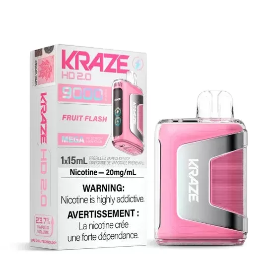 Kraze HD 2.0 Disposable Vape – 9000 Puffs – Fruit Flash