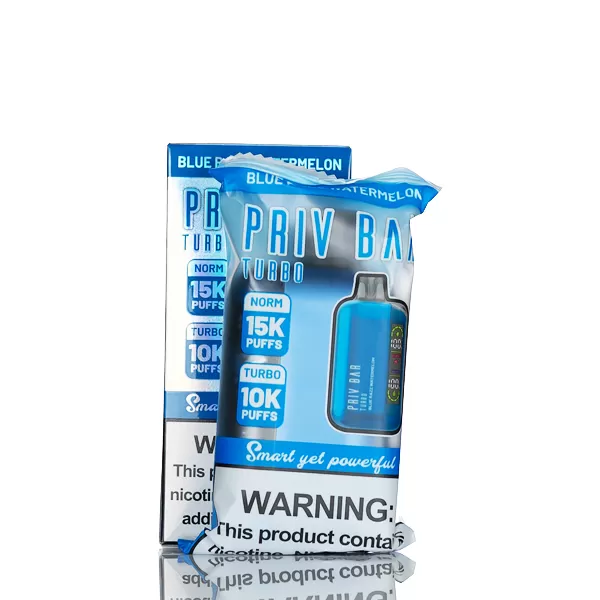 SMOK Priv Bar Turbo 15K 15000 Puffs Disposable Vape - 16mL - Blue Razz Lemon - Image 2