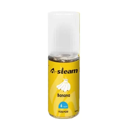 A Steam 10ml Banana 50/50 Vape Juice - 10 Pack - Strength 3mg