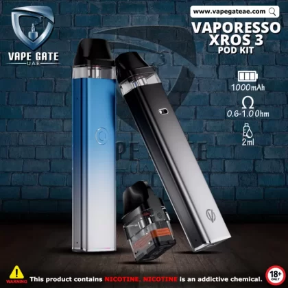 VAPORESSO XROS 3 1000mAh POD SYSTEM - Ice Blue